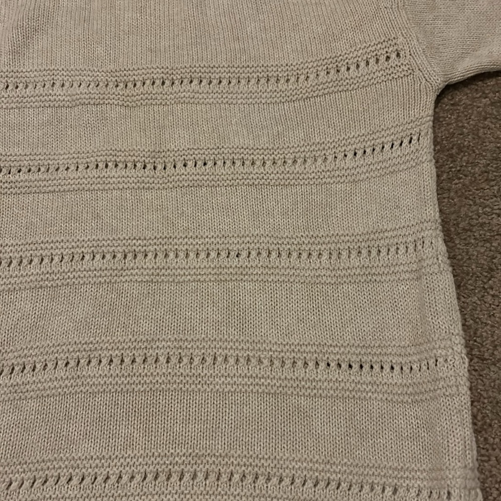 White + Warren shoulder button pointelle sweater - Picture 5 of 8